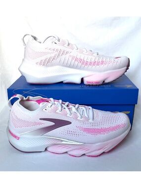 Brooks Glycerin Flex Size 9 White Cyber Pink